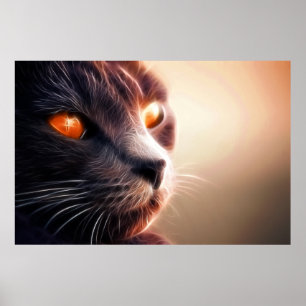猫動物写真自然壁ポスター ポスター