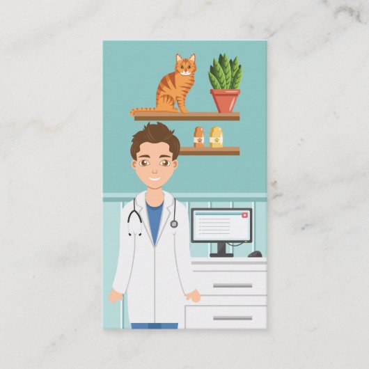 猫動物医の獣医マンベットクリニック 名刺 (正面)