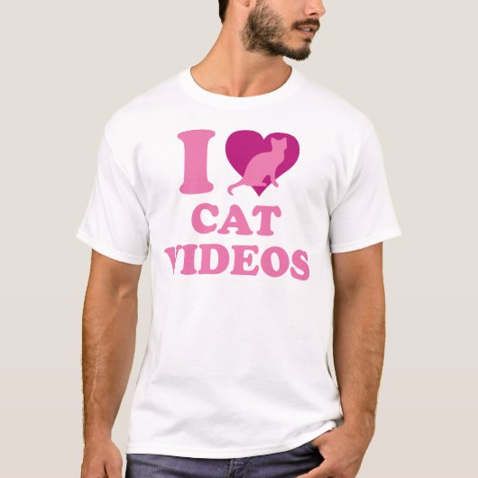 猫動画が大好き Tシャツ (正面)
