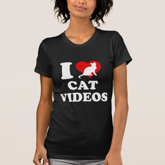猫動画が大好き Tシャツ (正面)