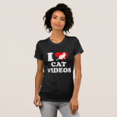 猫動画が大好き Tシャツ (正面フル)