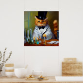 猫化学者 ポスター (キッチン)