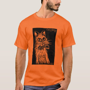 猫及びカブトムシ Tシャツ