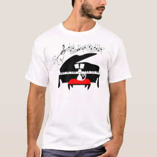 猫及びピアノ Tシャツ