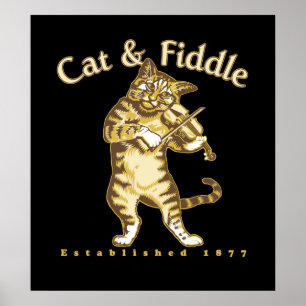 猫及び止め枠 ポスター