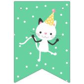 猫及び気球の手紙のハッピーバースデー バンティングフラッグ (第1の旗)