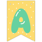 猫及び気球の手紙のハッピーバースデー バンティングフラッグ (第3の旗)