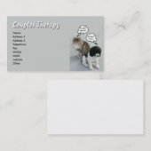 猫及び犬のカップルのセラピー 名刺 (正面/裏面)