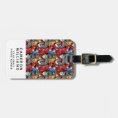 猫及び犬のスクーターパターン|はあなたの名前を加えます ラゲッジタグ (正面横)