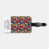 猫及び犬のスクーターパターン|はあなたの名前を加えます ラゲッジタグ (裏面横)