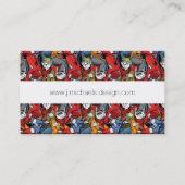 猫及び犬のスクーターパターン|はあなたの名前を加えます 名刺 (裏面)