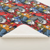 猫及び犬のスクーターパターン シェルパブランケット (3/4)