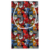 猫及び犬のスクーターパターン スモールペーパーバッグ (裏面)