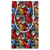 猫及び犬のスクーターパターン スモールペーパーバッグ (正面)