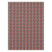 猫及び犬のスクーターパターン テーブルクロス (正面)