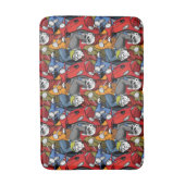 猫及び犬のスクーターパターン バスマット (正面縦)