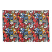 猫及び犬のスクーターパターン 枕カバー (裏面-右)