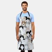 猫及び犬アロバープリントエプロン エプロン (着用した状態)