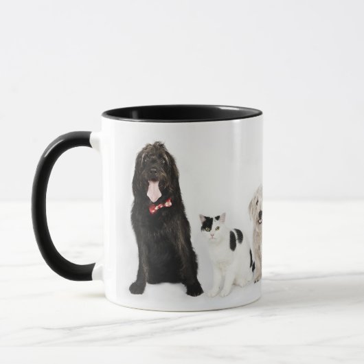猫及び犬 マグカップ (左)