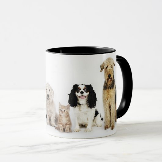 猫及び犬 マグカップ (正面右)