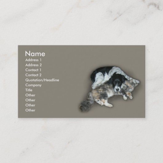 猫及び犬 名刺 (正面)