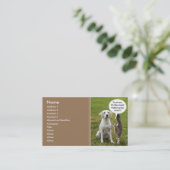 猫及び犬 名刺 (スタンド正面)