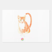 猫及び玩具用ボール ラッピングペーパーシート (正面)