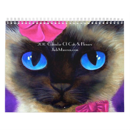 猫及び花の絵画の2010カレンダー カレンダー (カバー)