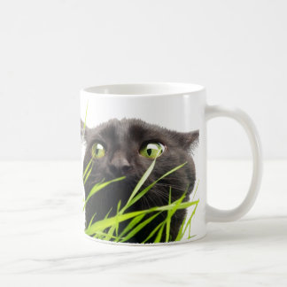 猫及び草 コーヒーマグカップ