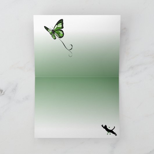 猫及び蝶 カード (内部)