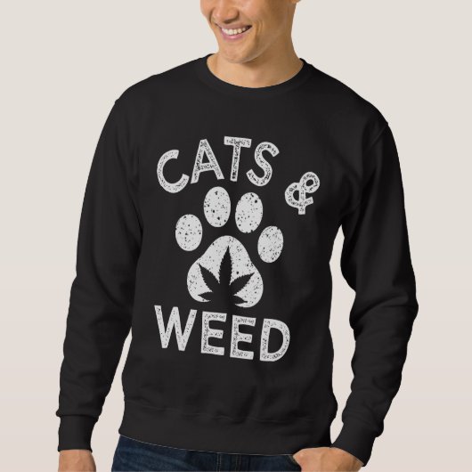 猫及び雑草Ca猫雑草 スウェットシャツ (正面)