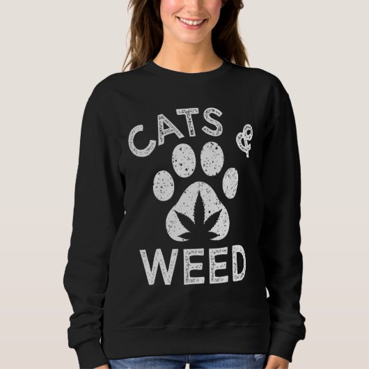 猫及び雑草Ca猫雑草 スウェットシャツ (正面)
