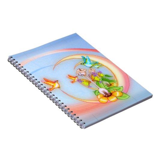 猫及び鳥ピクセル芸術 ノートブック (右側)