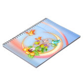 猫及び鳥ピクセル芸術 ノートブック (左側)