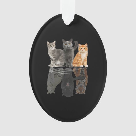 猫反射鏡チータタイガーギフト オーナメント (正面)