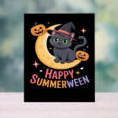 猫可愛いハロウィーン美的必須Tシャツ アクリルサイン (ニュートラル)