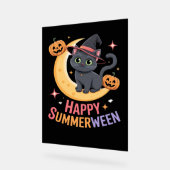 猫可愛いハロウィーン美的必須Tシャツ アクリルサイン (傾斜)