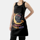 猫可愛いハロウィーン美的必須Tシャツ エプロン (インサイチュ)