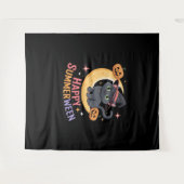 猫可愛いハロウィーン美的必須Tシャツ タペストリー (正面(横))