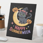 猫可愛いハロウィーン美的必須Tシャツ 台座サイン (インサイチュ)