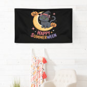 猫可愛いハロウィーン美的必須Tシャツ 横断幕 (インサイチュ)