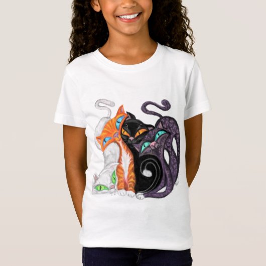 猫可愛い子たちTシャツ – Hugs Tシャツ (正面)