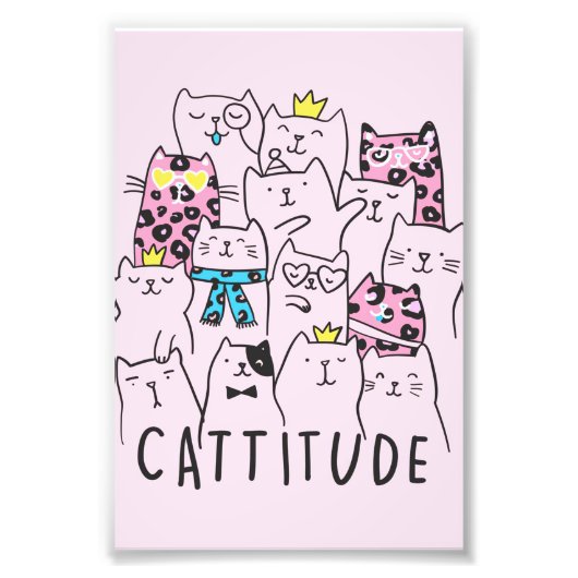 猫可愛い猫おもしろい猫好き フォトプリント            (正面)