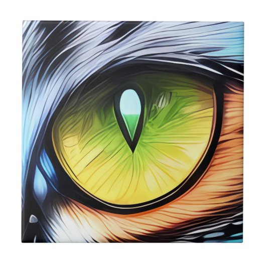 猫右目タイルセラミックタイルセット タイル (正面)