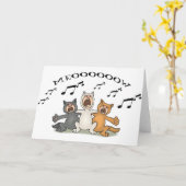 猫合唱団 カード (黄色い花)