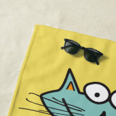 猫名前をカスタムするおもしろい&カラービーチタオル ビーチタオル (インサイチュ)