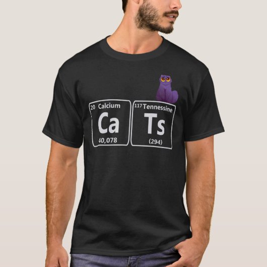 猫周期表要素科学先生 Tシャツ (正面)