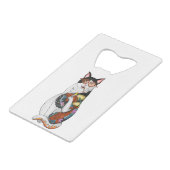 猫喫煙 クレジットカード栓抜き (正面アングル)