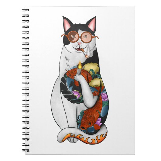 猫喫煙 ノートブック (正面)