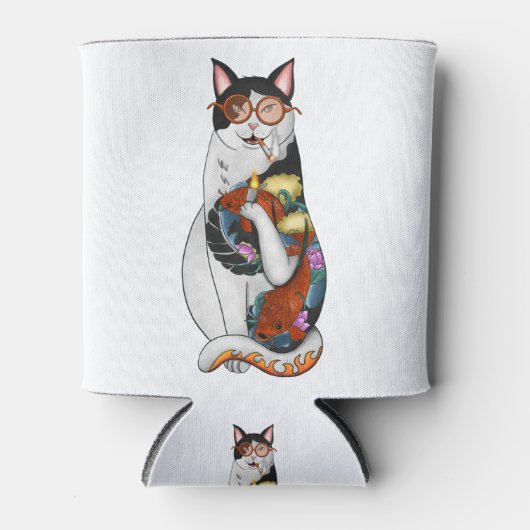 猫喫煙 缶クーラー (正面)